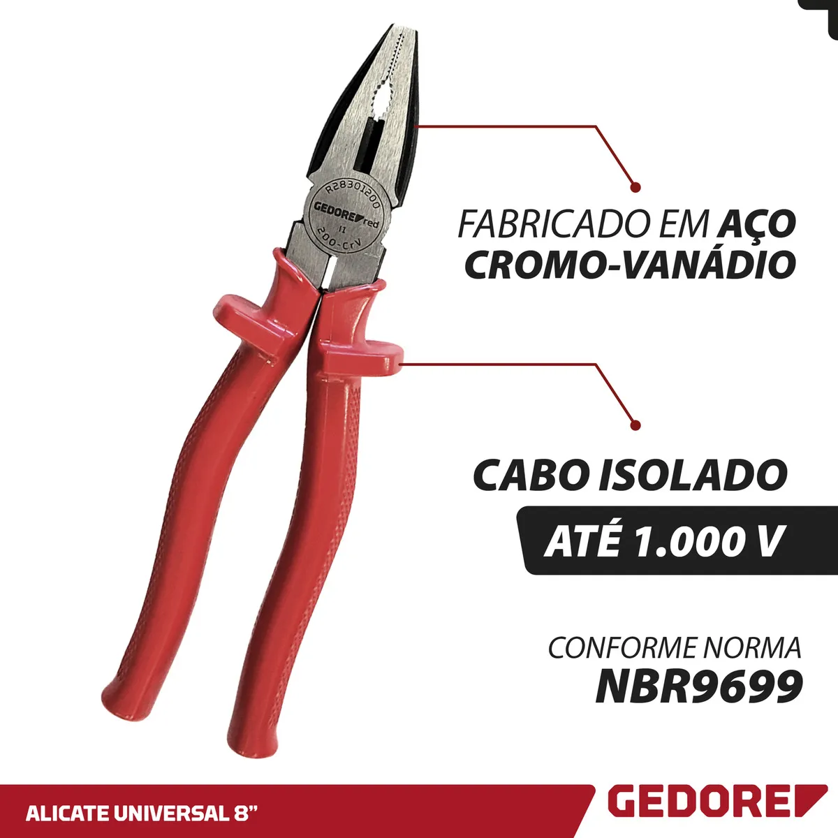 ALICATE UNIVERSAL R28301200 GEDORE RED 2