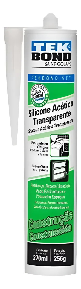 BORRACHA SILICONE ACETICO 256G TEK BOND