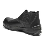 BOTINA PRETA ELASTICO COURO COMPOSITE PU BIDENSIDADE FUJIWARA 3