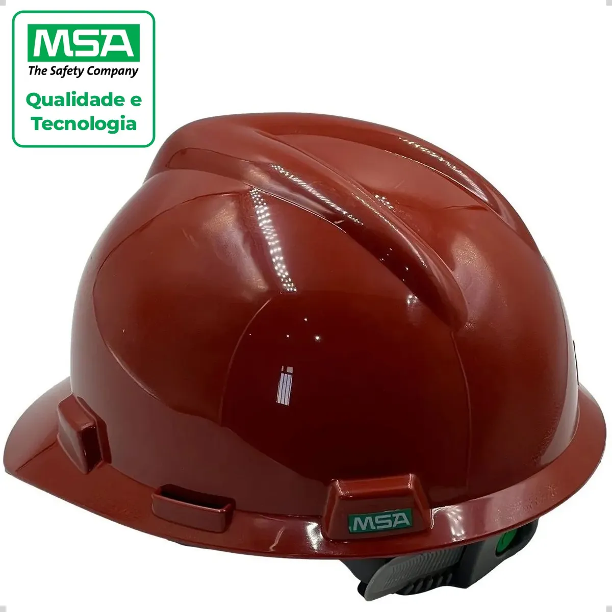 CAPACETE FRONTAL CARN BOTAO JUG TECIDO MSA VGARD MARROM 2