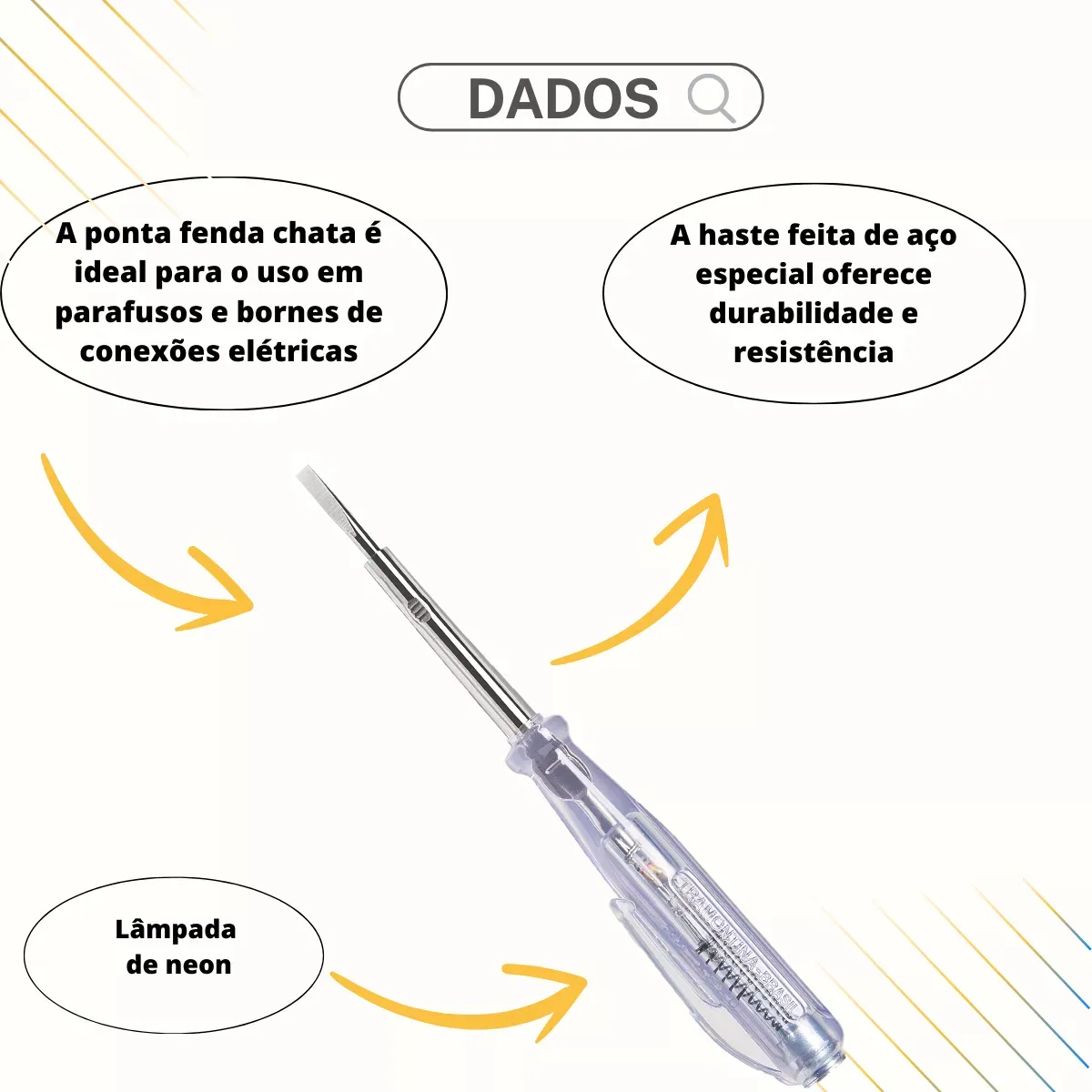 CHAVE TESTE 1-8X3, PONTA FENDA CHATA 2
