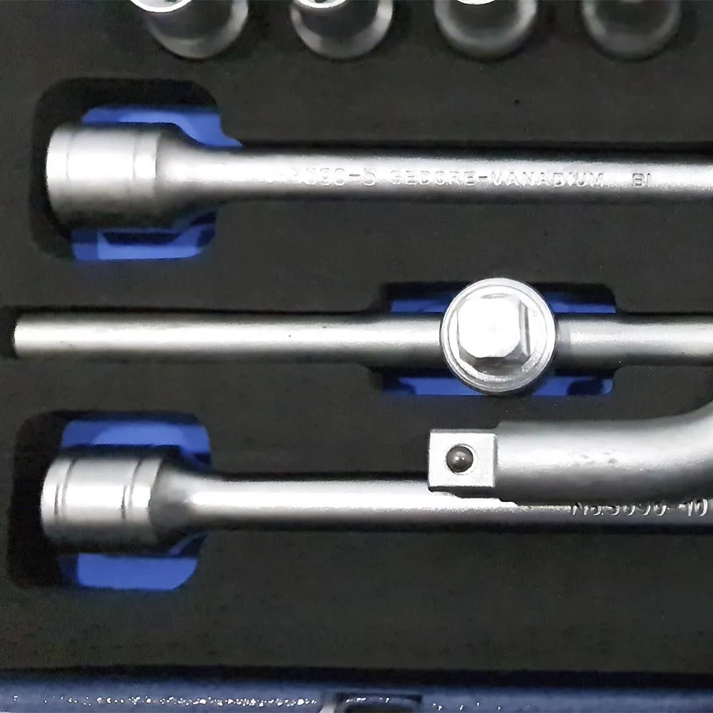 JOGO DE SOQUETES 17PC(6 A 22)6 ACESS 3.8POL 6MMA 22MM 14201 3