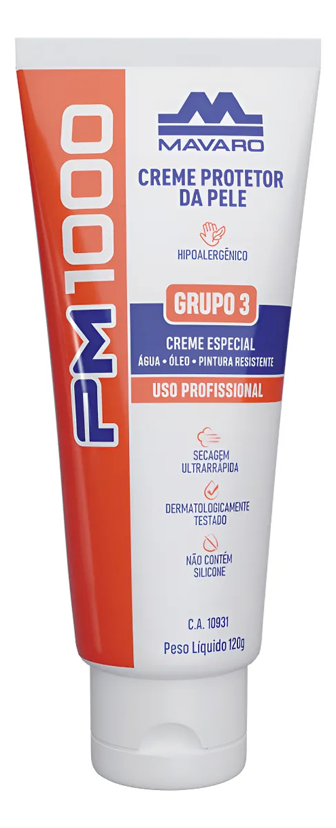 creme protetor da pele pm1000 bisnaga de 200g