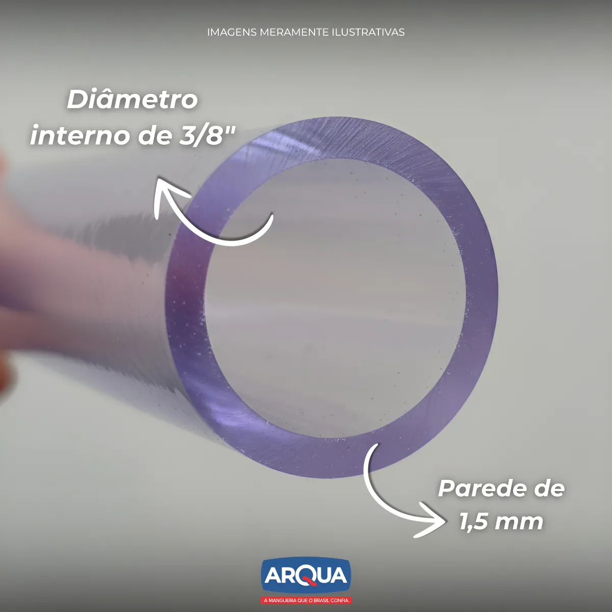 mangueira arqua cristal 3.8×1.5mm 50m 2